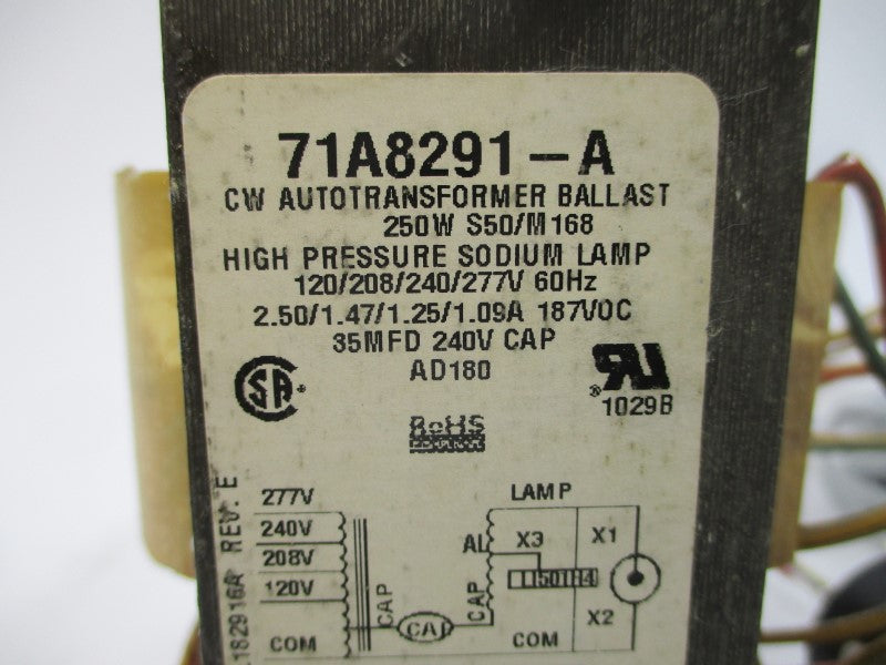 PHILIPS ADVANCE 71A8271-001D 277V 2.50A NSMP