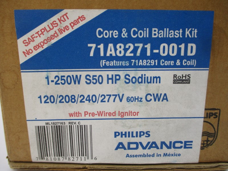 PHILIPS ADVANCE 71A8271-001D 277V 2.50A NSMP