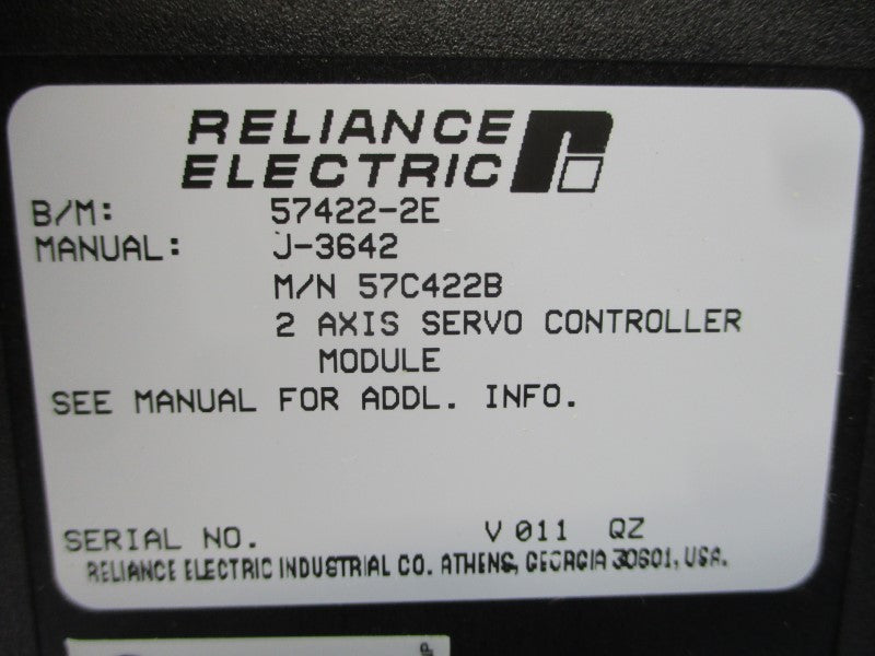 RELIANCE ELECTRIC 57422-2E 57C422B NSMP
