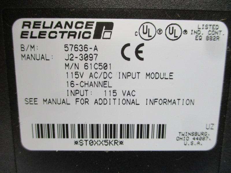 RELIANCE ELECTRIC 61C501 115VAC/DC NSMP
