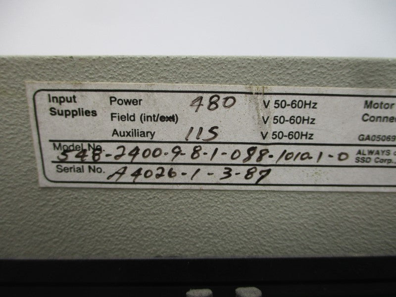 SSD 548-2400-9-8-1-088-1010-1-0 480V 240A UNMP