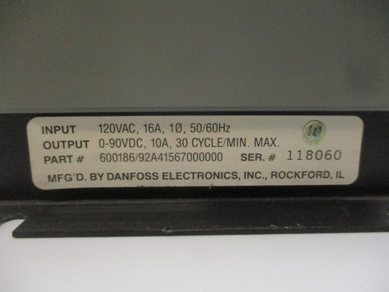DANFOSS ELECTRONICS 600186/92A41567000000 120VAC 16A UNMP