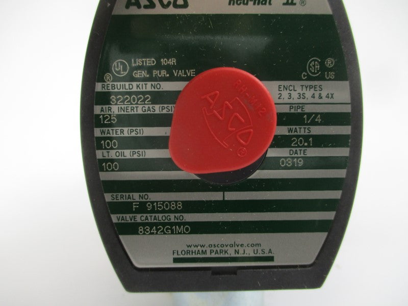 ASCO 8342G1M0 120V 100-125PSI 1/4" NSMP