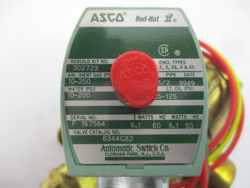 ASCO 8344G82 110/120V 10-250PSI 1/2" NSMP