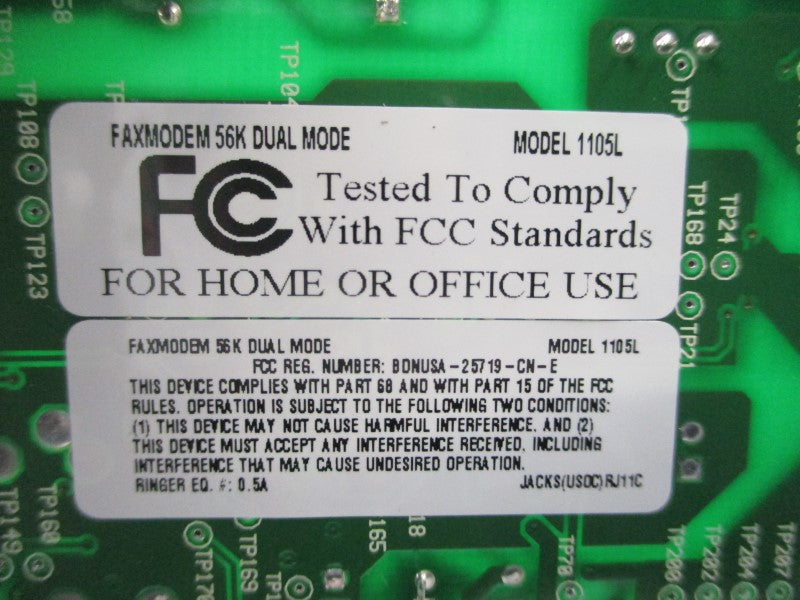 FAXMODEM 1105-02-15 0801-G1105-02-15L-0024 NSMP