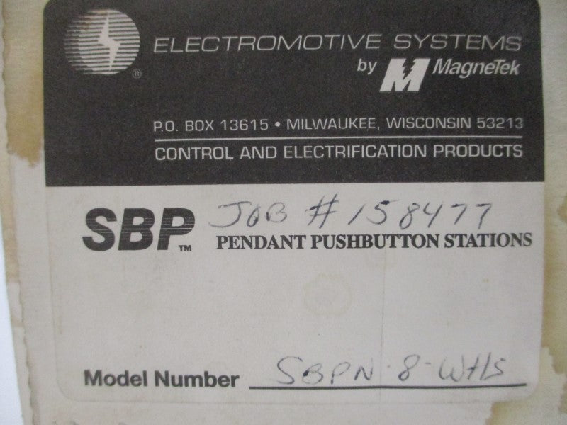 ELECTROMOTIVE SYSTEMS SBPN-8-WHS 250VAC 3A NSMP