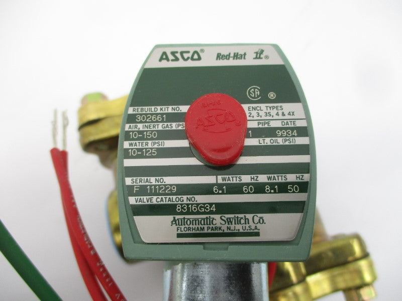 ASCO 8316G34 110/120V 10-150PSI 1" NSMP