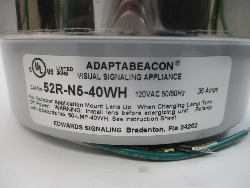 EDWARDS SIGNALING 52R-N5-40WH 120VAC .35A NSMP