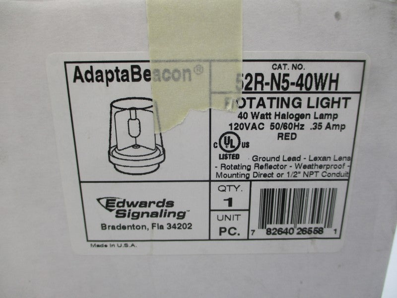 EDWARDS SIGNALING 52R-N5-40WH 120VAC .35A NSMP