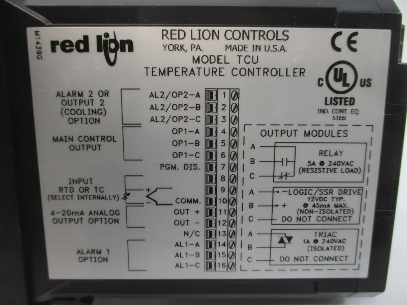RED LION CONTROLS TCU01001 115/230VAC 5A NSMP