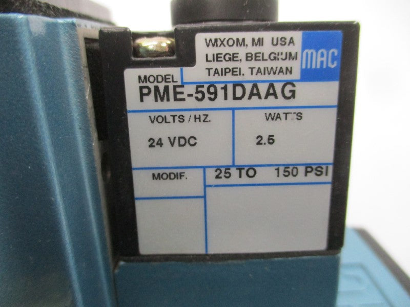 MAC 6313D-611-PM-591DA 24VDC 25-150PSI NSNP