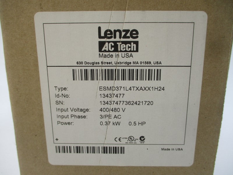 LENZE TECH ESMD371L4TXAXX1H24 13437477 400/480VAC NSFS