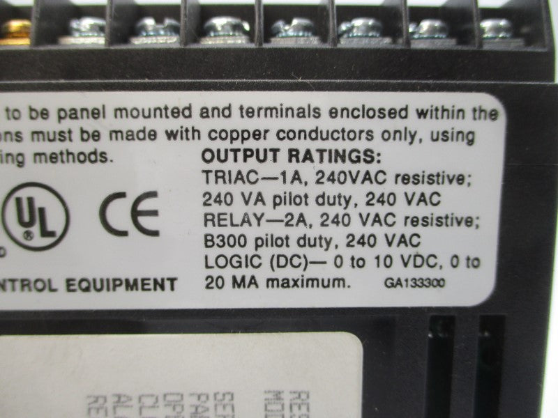 EUROTHERM CONTROLS 849/VPR/R1/0/0/0/(@AE162)/@AF137/CE/[-3/3/MV/=/-100/100/F] 240VAC 2/1A NSMP