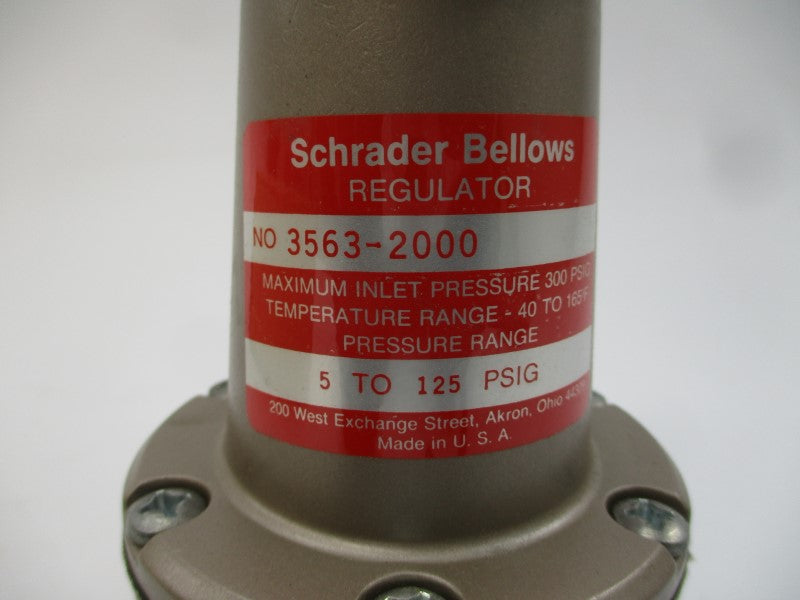 SCHRADER BELLOWS 3563-2000 5-125PSI 3/8" NSMP