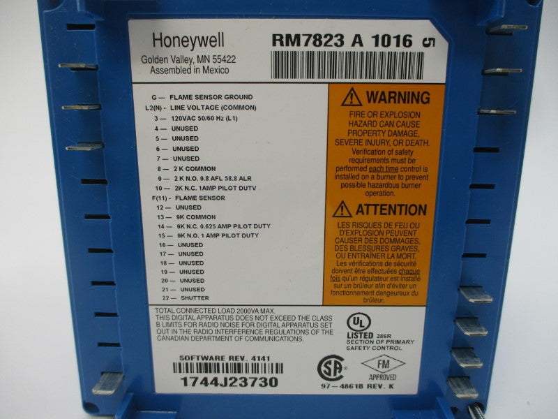 HONEYWELL RM7823A1016 120VAC NSMP