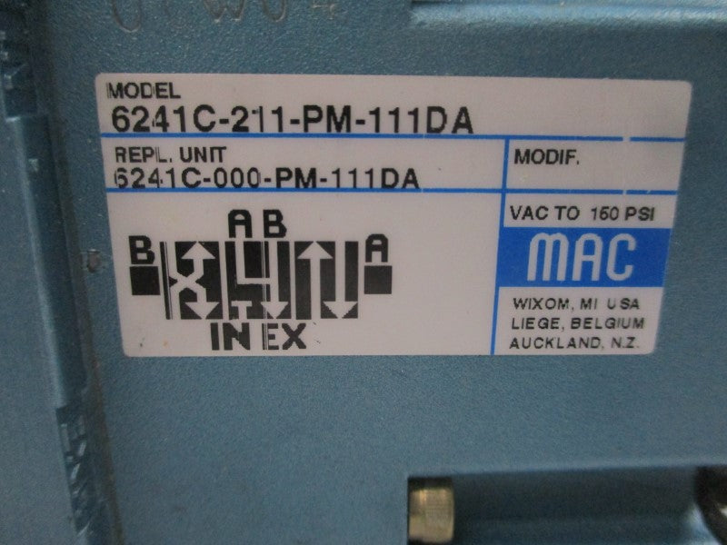 MAC 6241C-211-PM-111DA 110/120V 25-150PSI NSMP