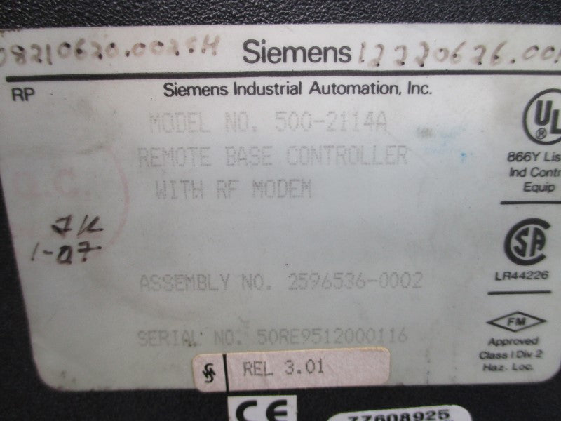 SIEMENS 500-2114A UNMP