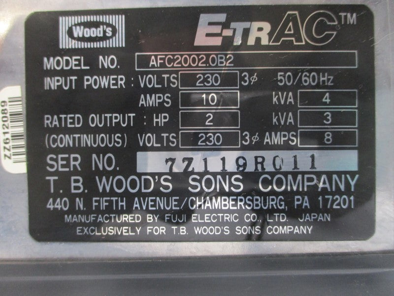 TB WOODS AFC2002.0B2 230V 10A UNMP