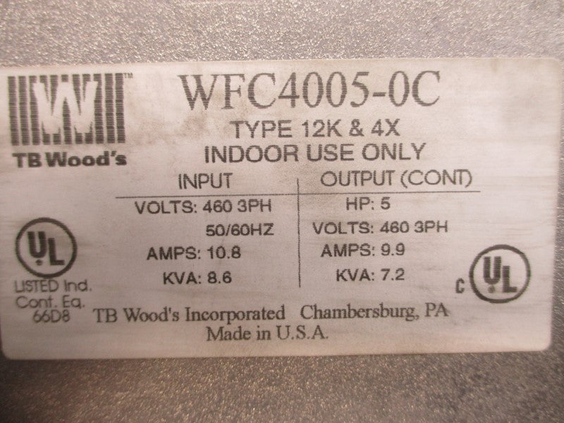 TB WOODS WFC4005-0C 460VAC 10.8/9.9A UNMP