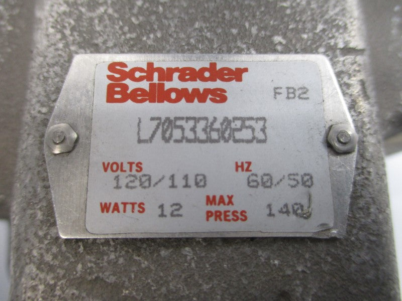 SCHRADER BELLOWS L7053360253 K025303553 110/120V 140PSI UNMP