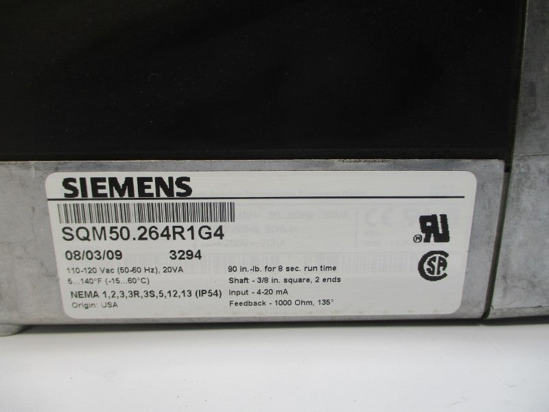 SIEMENS SQM50.264R1G4 110-120VAC NSMP