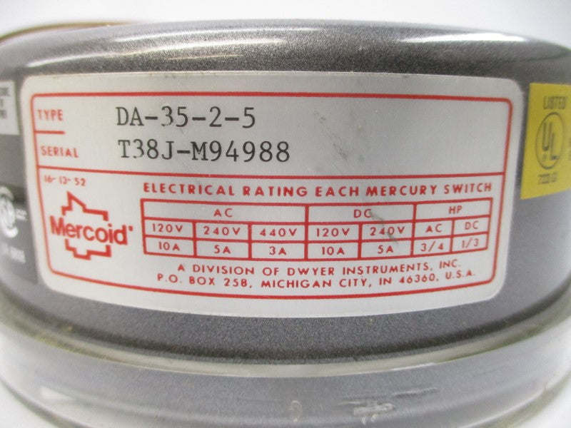 MERCOID DA-35-2-5 440VAC 10A NSMP