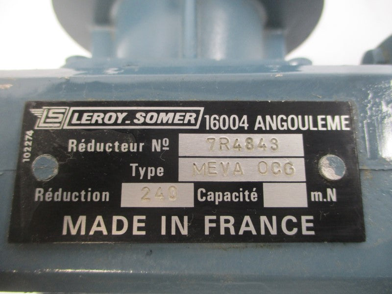 LEROY SOMER MEVA0CG 7R4843 110V 1.2A NSNP