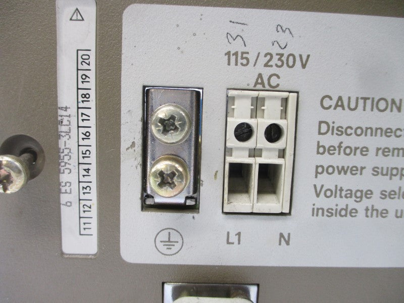 SIEMENS 6ES5955-3LC14 DIN-41752 115/230VAC 2.50/1.25A UNMP