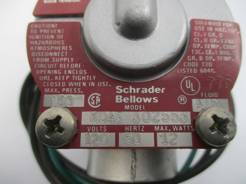 SCHRADER BELLOWS L7053360453 K045302553 110/120V 150PSI NSNP