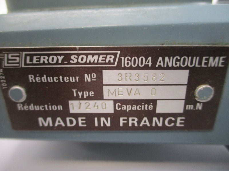 LEROY SOMER MEVA0 HLS56P 110V 1.2A NSNP