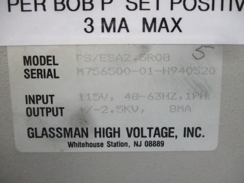 GLASSMAN PSESA2.5R08 115V UNMP