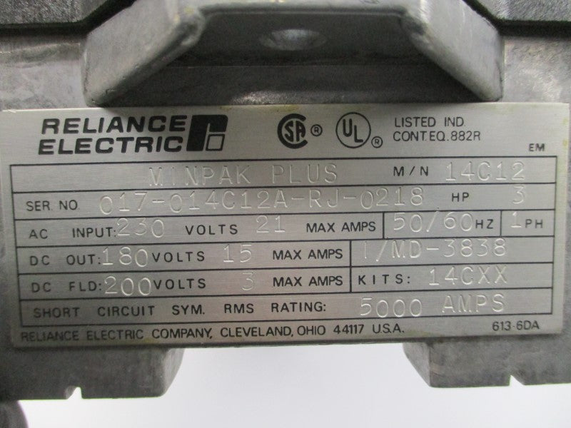 RELIANCE ELECTRIC 14C12 230VAC 21A (AS PICTURED) UNMP