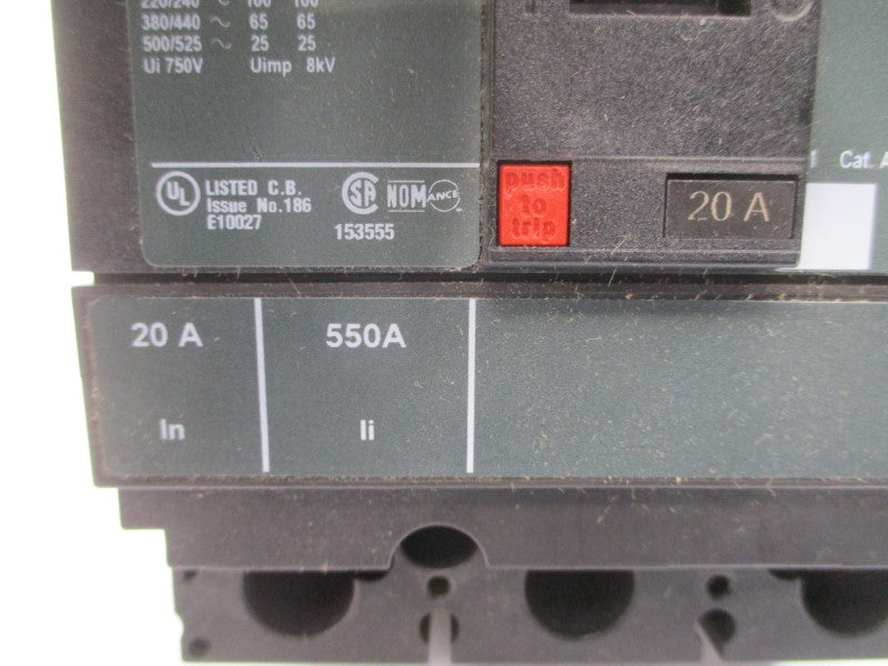 SQUARE D HJL36020 SER. 1 600V 20A NSMP