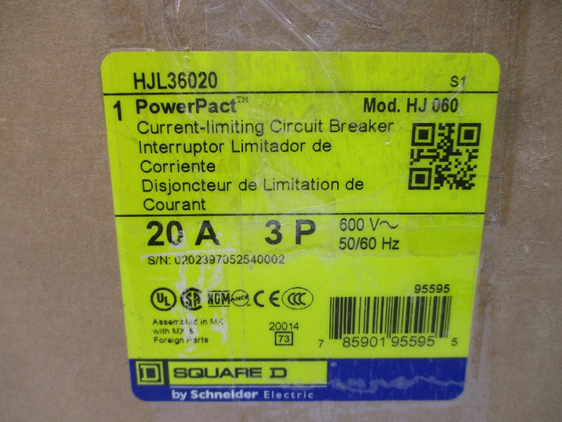 SQUARE D HJL36020 SER. 1 600V 20A NSMP
