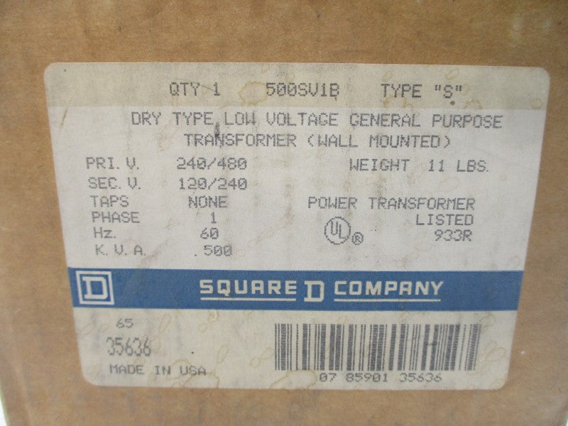 SQUARE D 500SV1B 240/480V NSFS