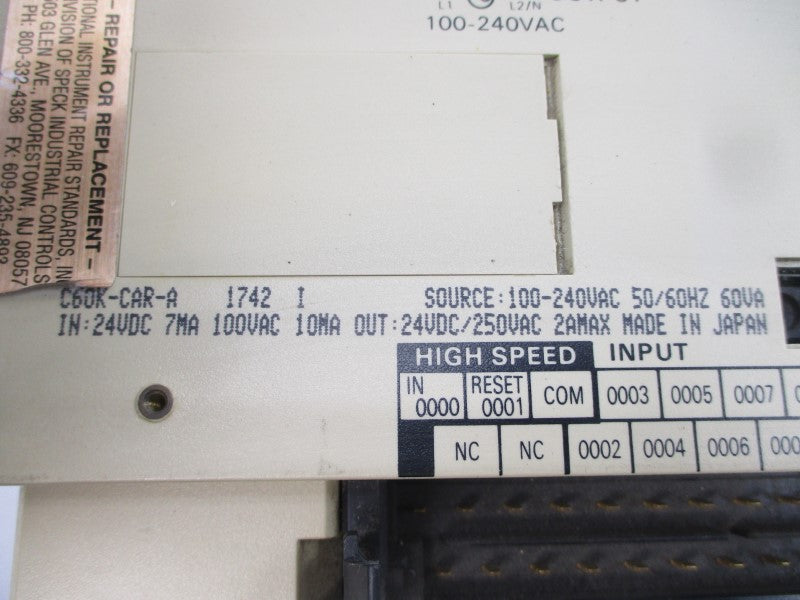 OMRON C60K-CAR-A 100-240VAC UNMP