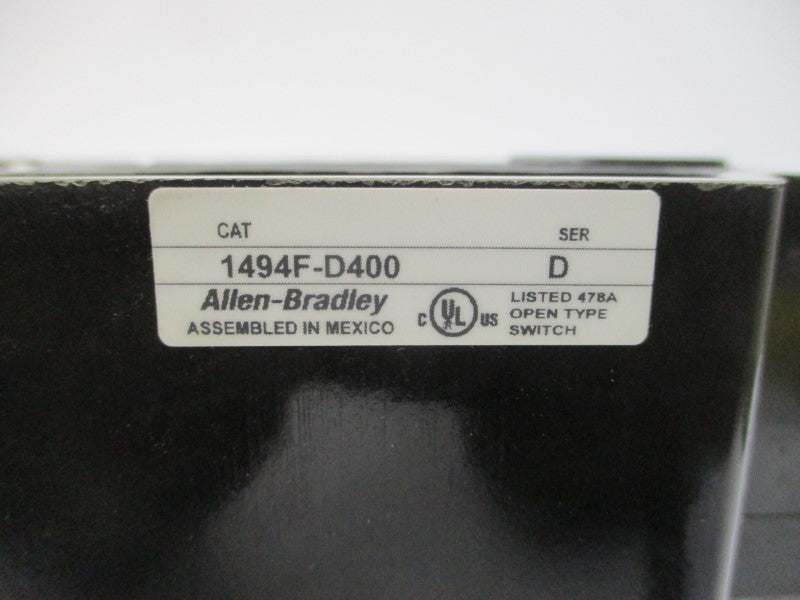 ALLEN BRADLEY 1494F-D400 SER. D 600VAC 400A (BR.WH) NSMP