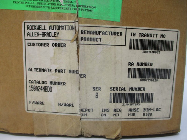 ALLEN BRADLEY 150-A24NBDD SER. B 208-480VAC 24A REMAN