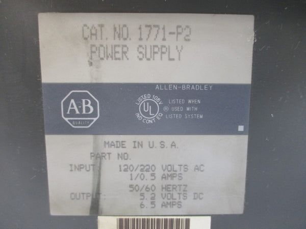 ALLEN BRADLEY 1771-P2 120/220VAC 1/0.5A UNMP