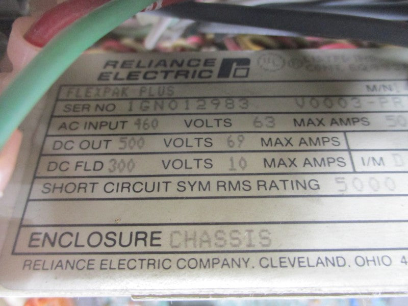 RELIANCE ELECTRIC 14C305U 460VAC 63A (AS PICTURED) UNMP