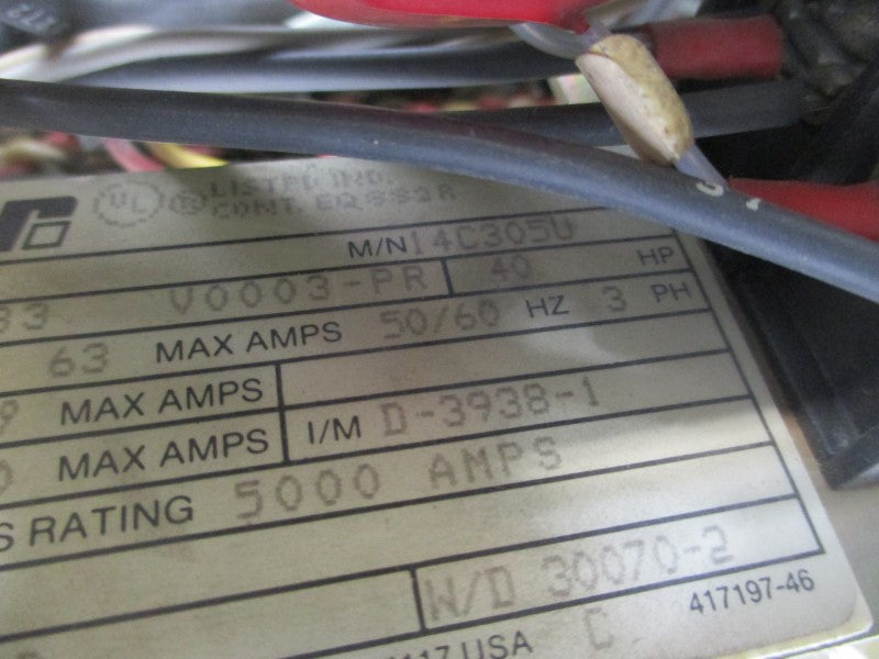 RELIANCE ELECTRIC 14C305U 460VAC 63A (AS PICTURED) UNMP