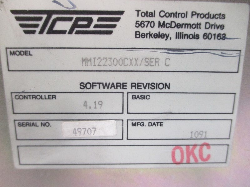 TCP MMI22300CXX SER. C 120V 3A REV. 4.19 UNMP