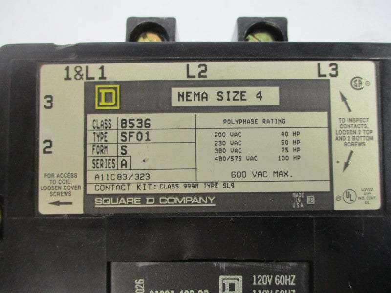 SQUARE D 8536SF01V02S SER. A 110/120V NSNP