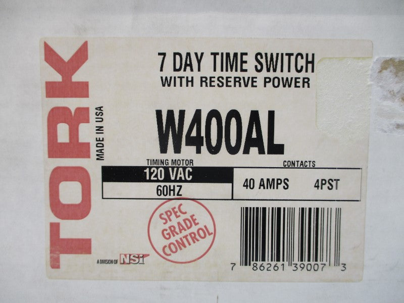 TORK W400AL 120VAC 40A NSFS