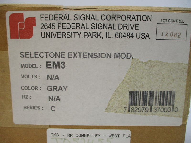 FEDERAL SIGNAL EM3 SER. C NSMP