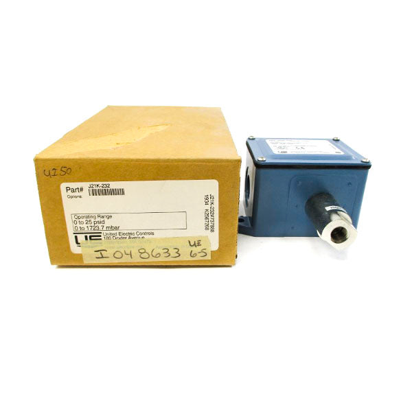 UNITED ELECTRIC J21K-232 480VAC 15A 0-25PSI NSMP