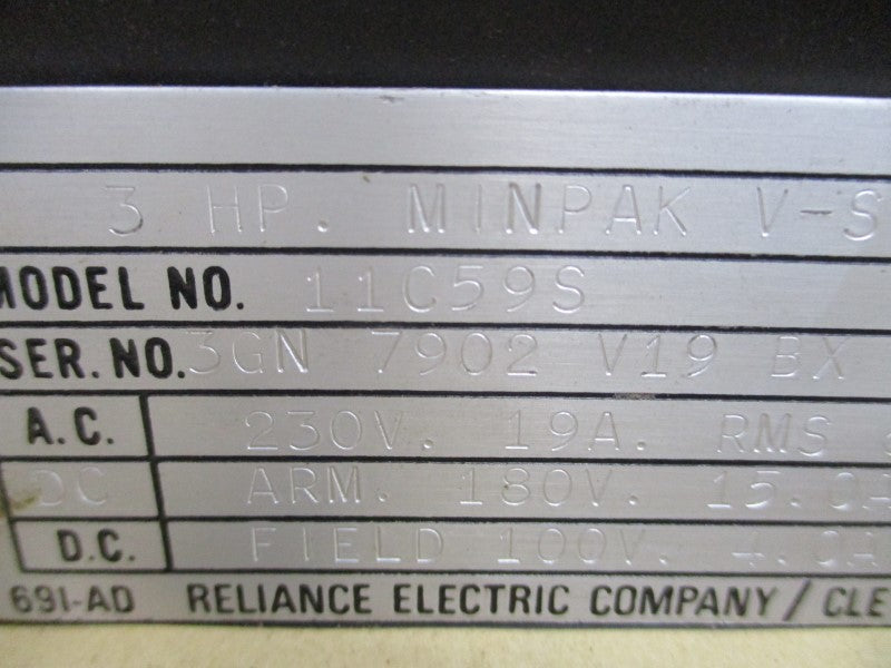 RELIANCE ELECTRIC 11C59S 230VAC 19A UNMP