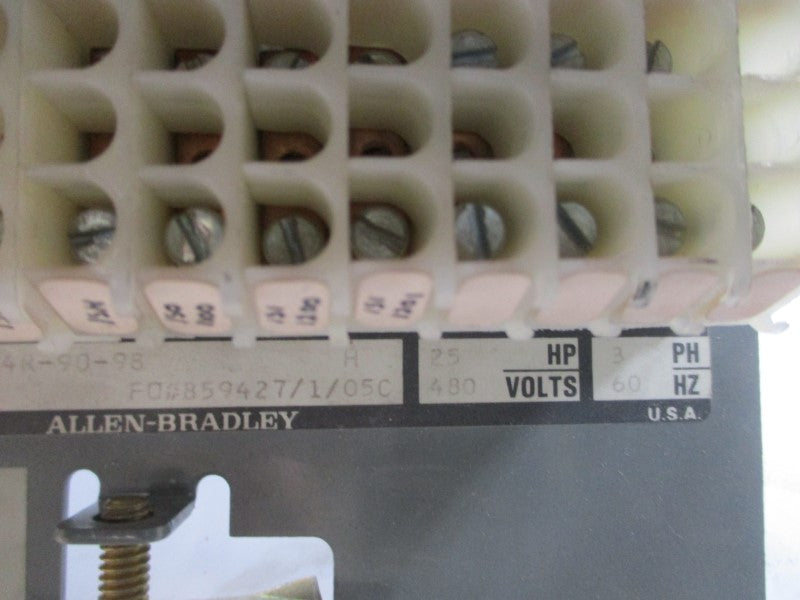 ALLEN BRADLEY 2112A-CDB0-9-19-24R-90-98 SER. A 480V (AS PICTURED) NSNP