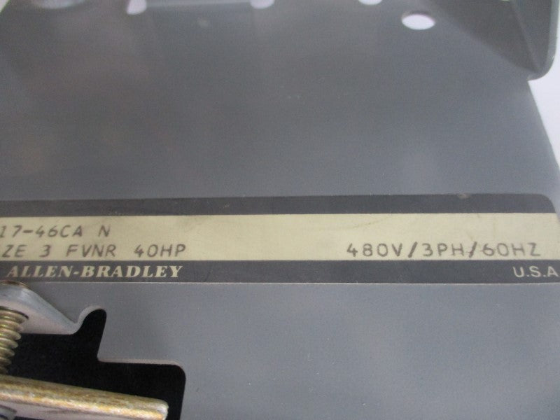 ALLEN BRADLEY 2113B-DDB-3-4A-6P-17-46CA SER. N 480V UNMP