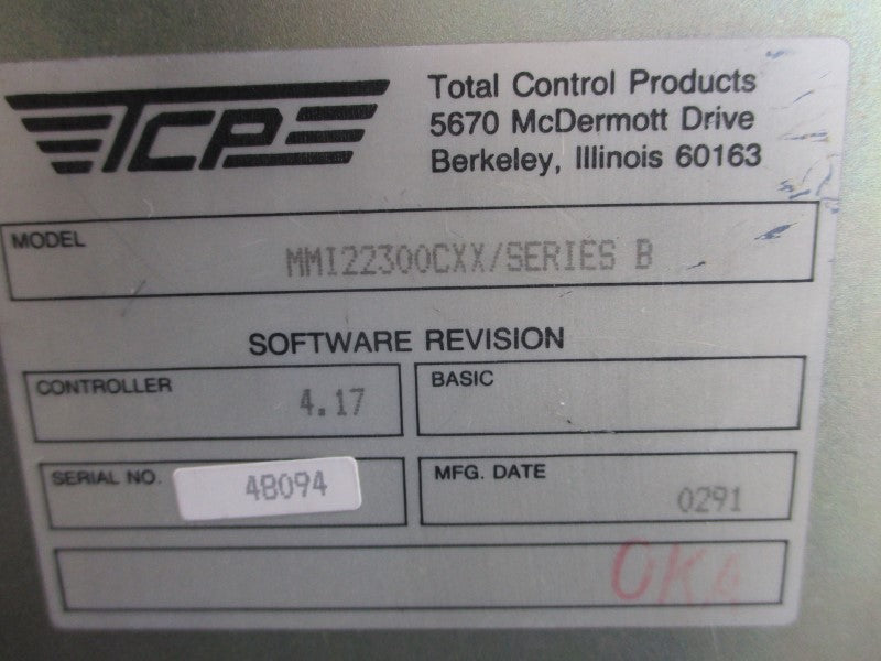 TCP MMI22300CXX SER. B 120V 3A REV. 4.17 UNMP